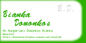 bianka domonkos business card